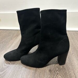 Vince Camuto Elegant Black Suede Heeled Boots